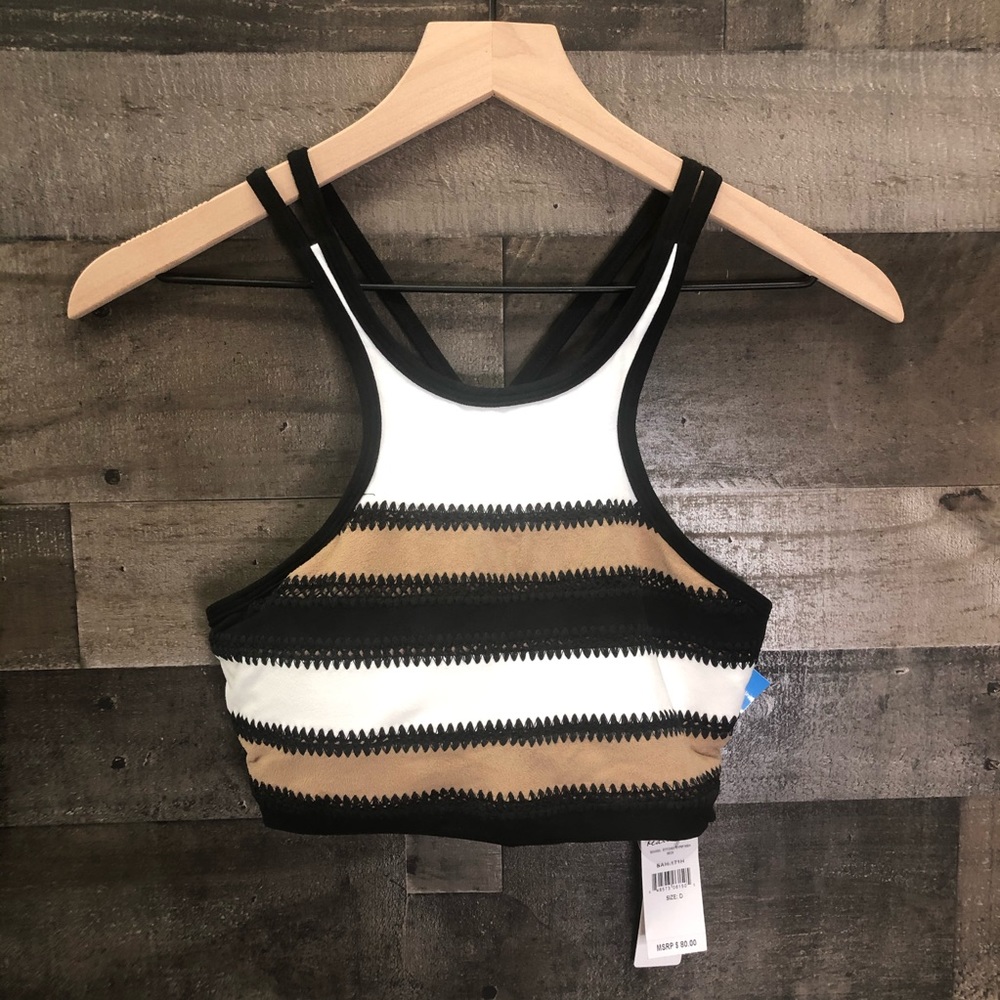 NWT PilyQ Sahara Stitched Gypsy High Neck Swim Top - Picture 2 of 11